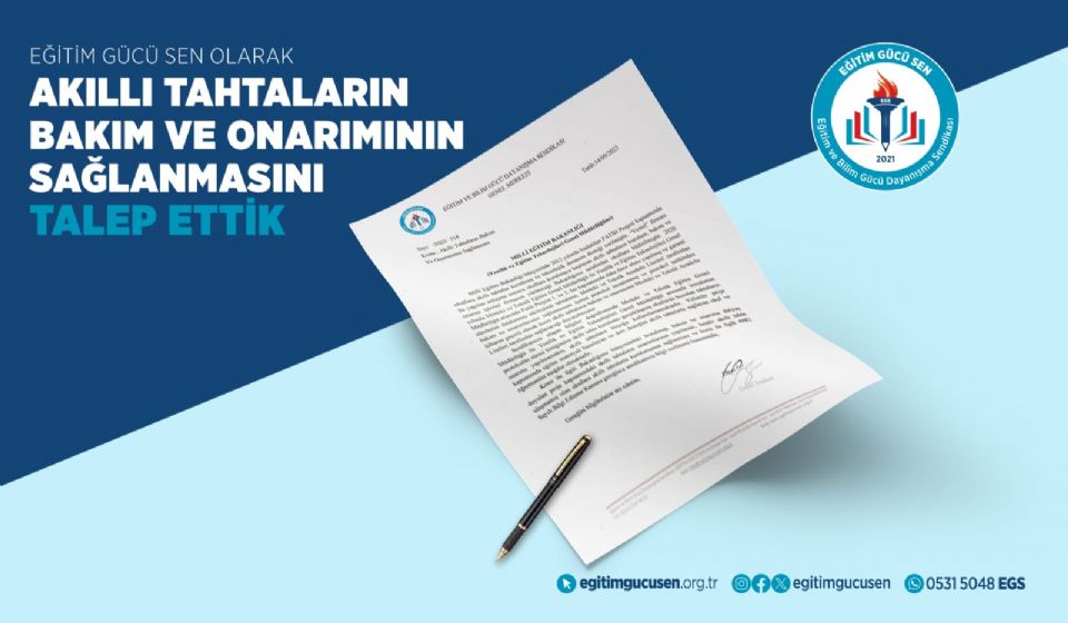 Akıllı Tahtaların Bakım Ve Onarımının Sağlanmasını Talep Ettik