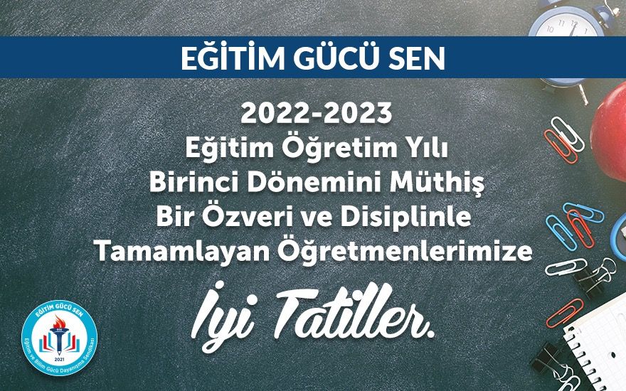 2022-2023 Eğitim-Öğretim Yılı 1.Dönemi Sona Erdi