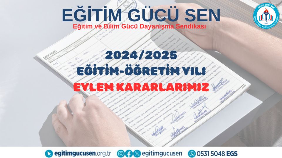 2024-2025 Yılı Tüm Eylem Kararlarımız 