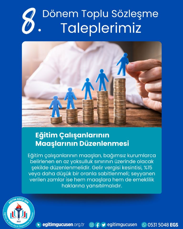8.Dönem Toplu Sözleşme Taleplerimiz 8.Dönem Toplu Sözleşme Taleplerimiz