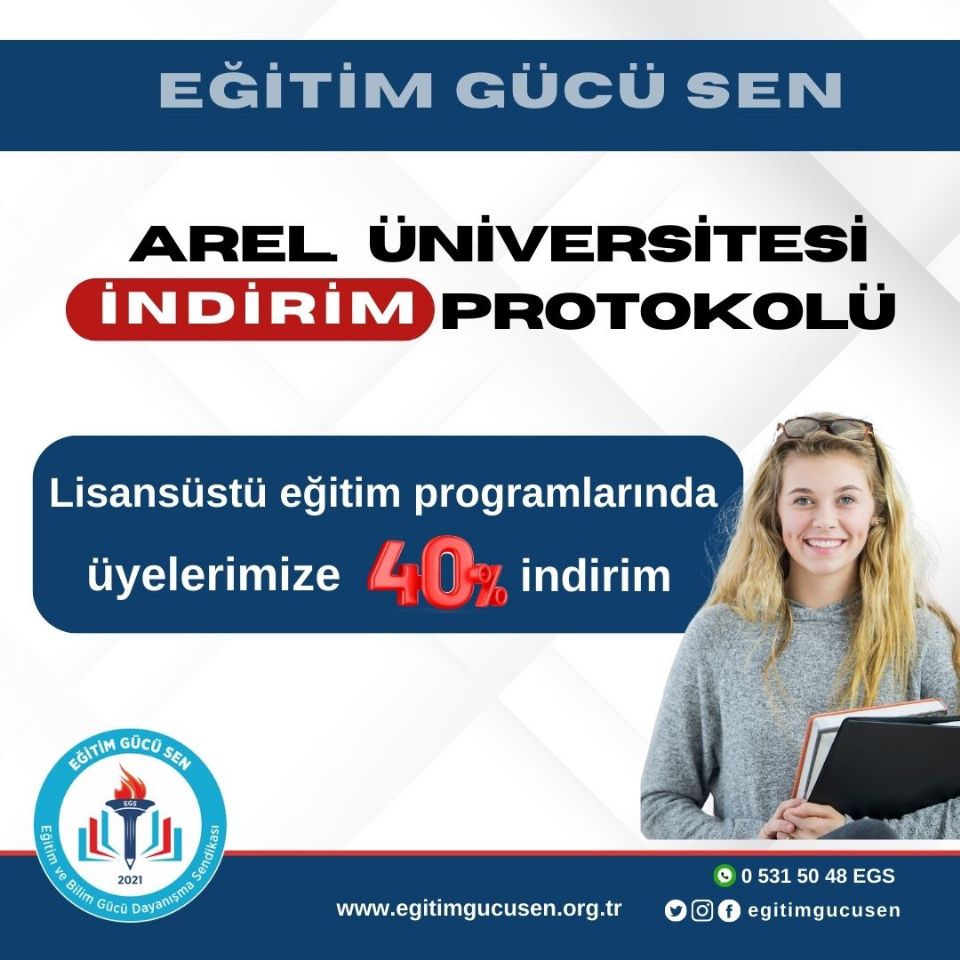 Arel Üniversitesi İle Lisansüstü Programlarda %40 İndirim Protokolü İmzaladık Arel Üniversitesi İle Lisansüstü Programlarda %40 İndirim Protokolü İmzaladık