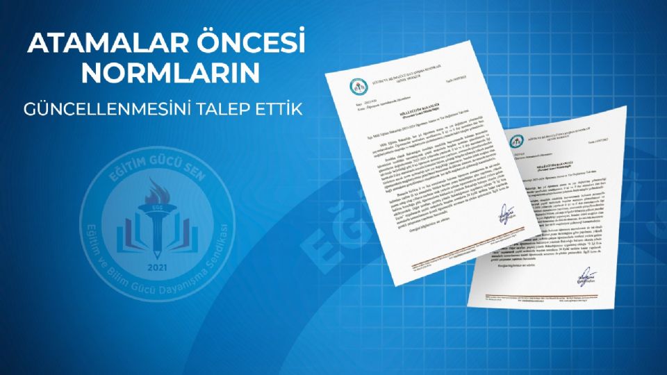 Atamalar Öncesi Normların Güncellenmesini Talep Ettik