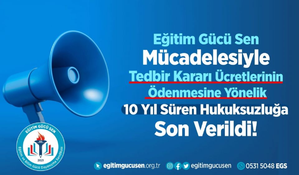 Danışmanlık Ücretlerinde 10 Yıl Süren Hukuksuzluğa Eğitim Gücü-Sen Son Verdi Danışmanlık Ücretlerinde 10 Yıl Süren Hukuksuzluğa Eğitim Gücü-Sen Son Verdi