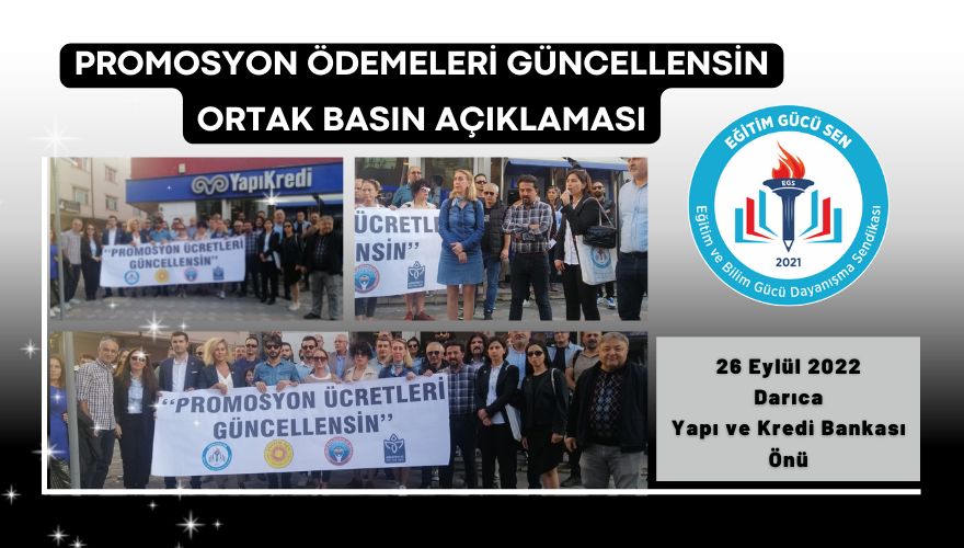 Darıca'da Promosyon Ödemeleri Güncellensin Ortak Basın Açıklaması