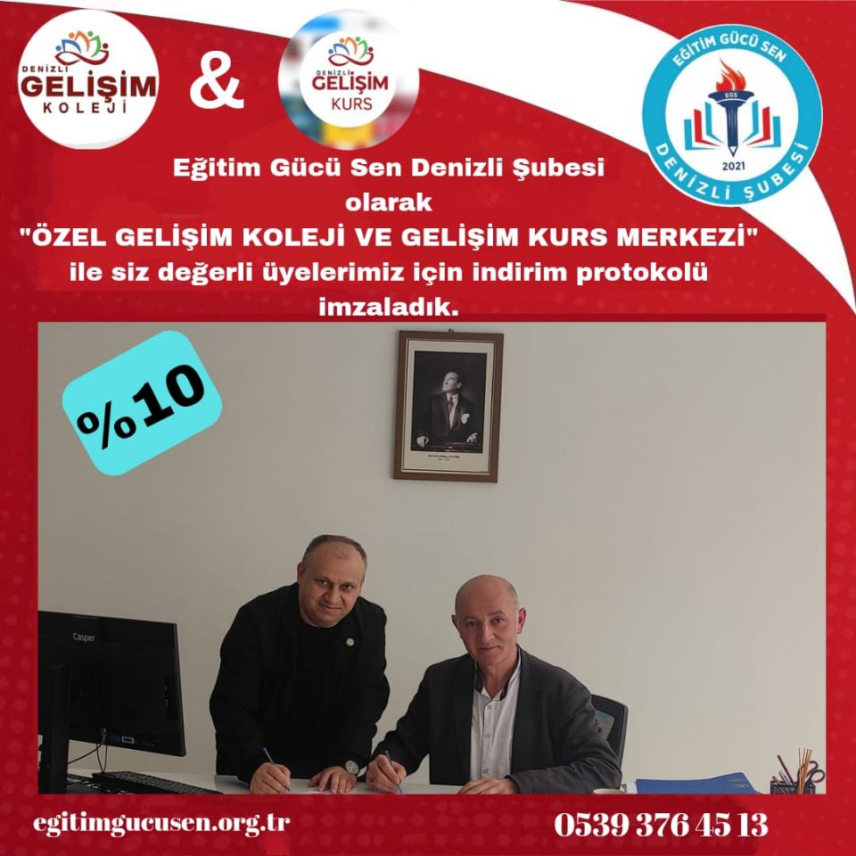 Denizli Özel Gelişim Koleji Ve Özel Gelişim Kurs Merkezi İle İndirim Protokulü İmzaladık Denizli Özel Gelişim Koleji Ve Özel Gelişim Kurs Merkezi İle İndirim Protokulü İmzaladık