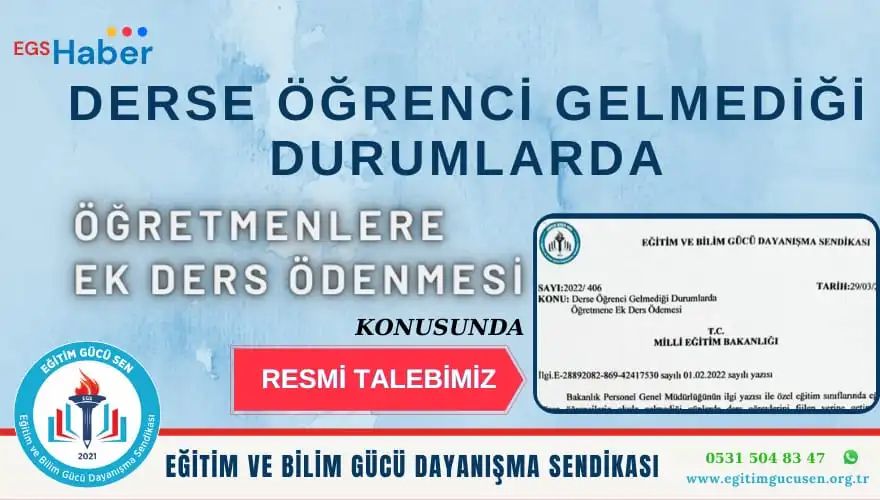 Derse Öğrenci Gelmediği Durumlarda Öğretmene Ek Ders Ödemesi Konusunda