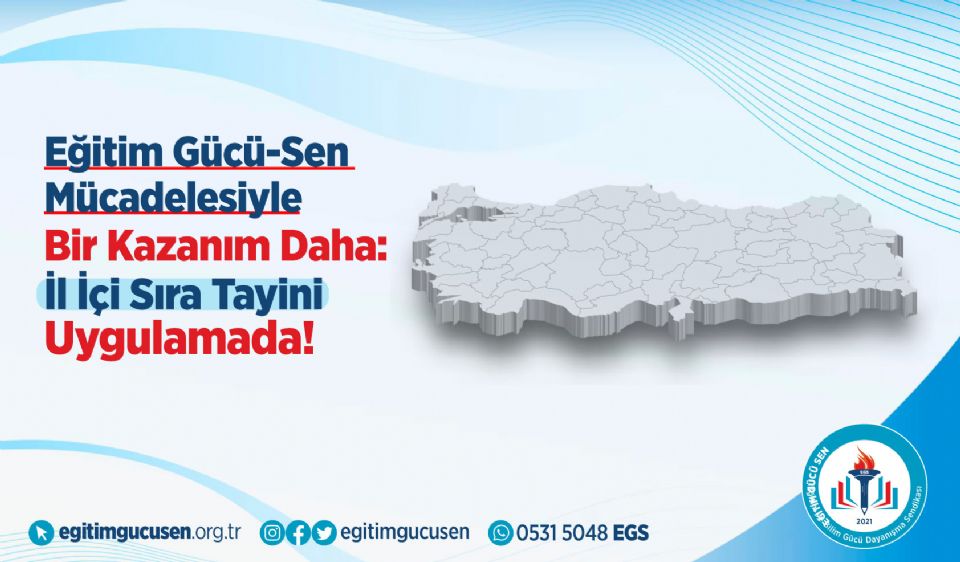 İl İçi Sıra Tayini Uygulamada! İl İçi Sıra Tayini Uygulamada!