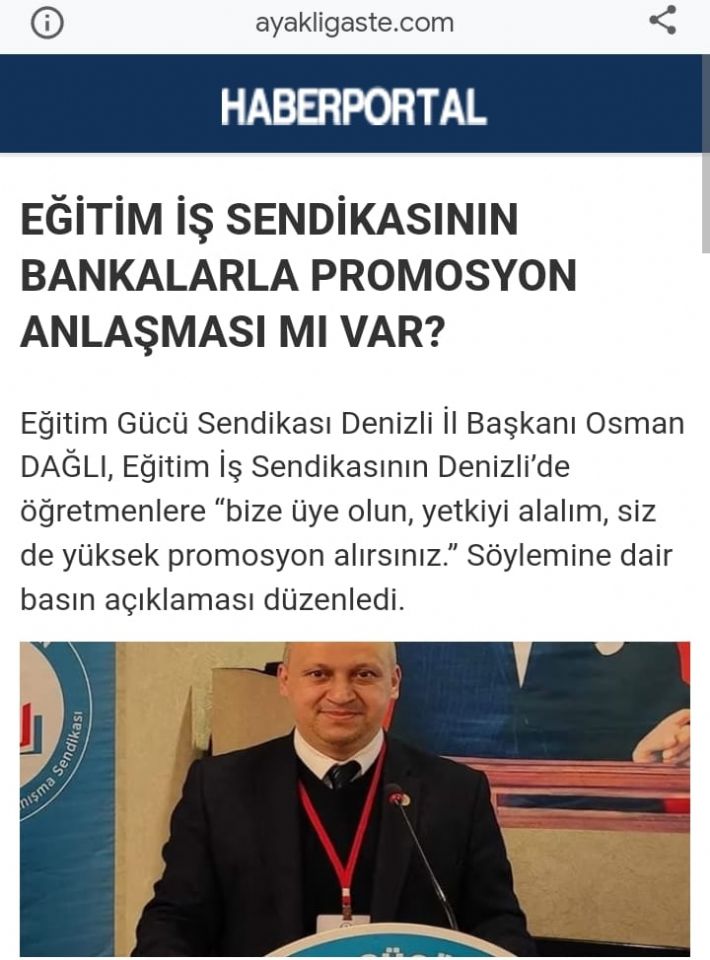 Eğitim İş Sendikasının Bankalarla Promosyon Anlaşması Mı Var?