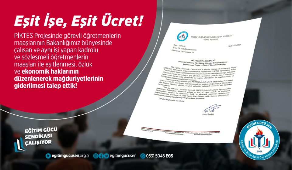 EŞİT İŞE,EŞİT ÜCRET