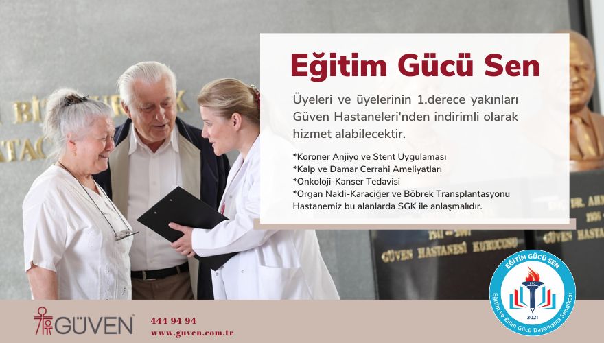 Güven Hastaneleri İle Üyelerimize Özel İndirim Anlaşması Yaptık