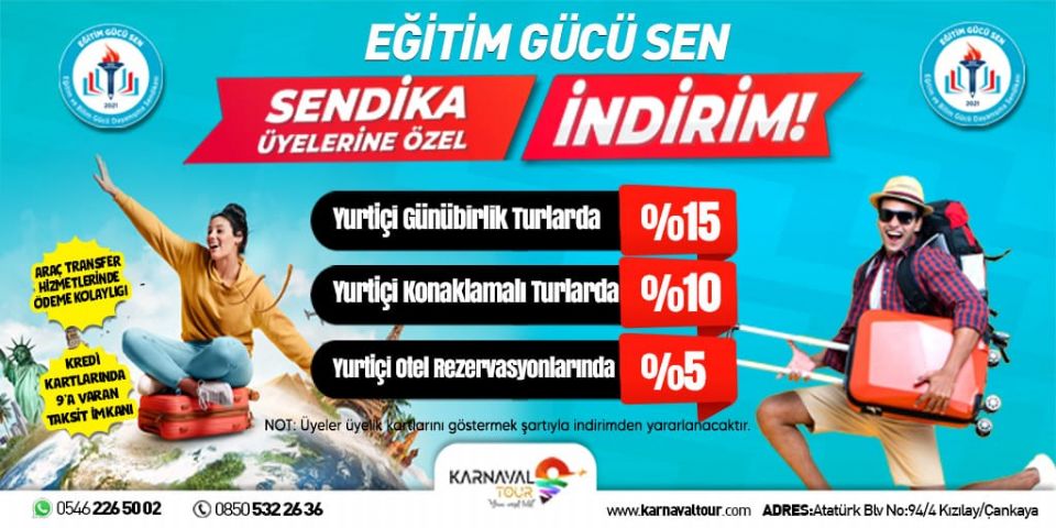 Karnaval Tour İle Üyelerimize Özel İndirim Anlaşması Yaptık Karnaval Tour İle Üyelerimize Özel İndirim Anlaşması Yaptık
