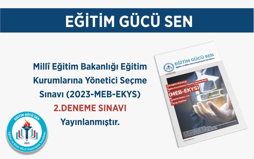 MEB-EKYS 2023 2.Deneme Sınavı Yayımlandı