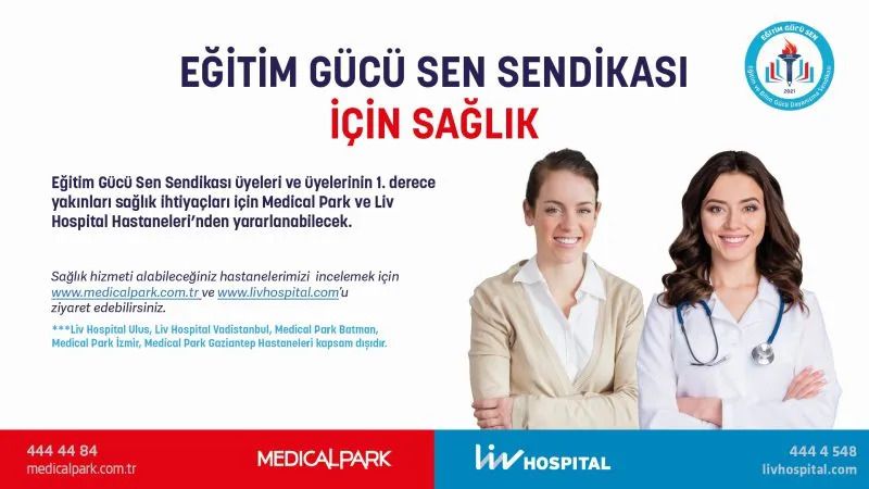 Medical Park Ve Liv Hospital Hastaneleri İle Üyelerimize Özel İndirim Anlaşması Yaptık