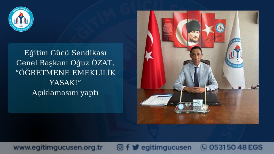 ÖĞRETMENE EMEKLİLİK YASAK!