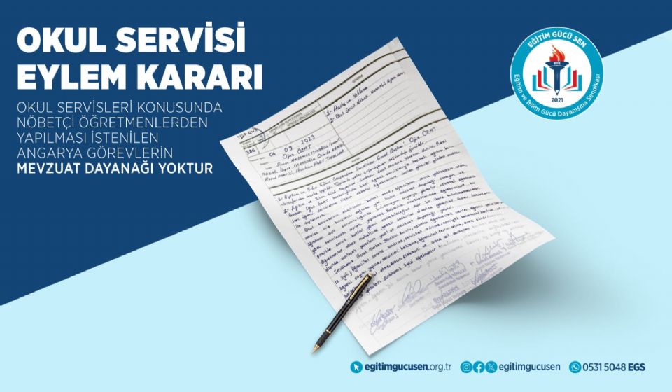 Okul Servisi Eylem Kararı