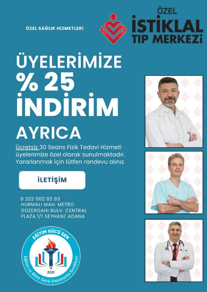 Özel İstiklal  Tıp Merkezi İle Üyelerimize Özel İndirim Protokolu İmzaladı