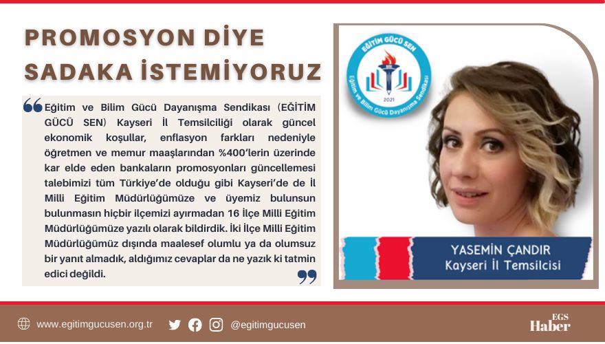 Promosyon Diye Sadaka İstemiyoruz