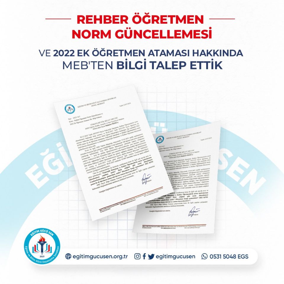 Psikolojik Danışman/Rehber Öğretmenlerin Norm Güncellemesini Talep Ettik