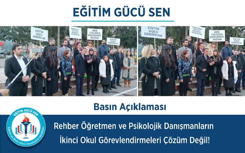 Rehber Öğretmen/Psikolojik Danışmanların İkinci Okul Görevlendirmeleri Çözüm Değil