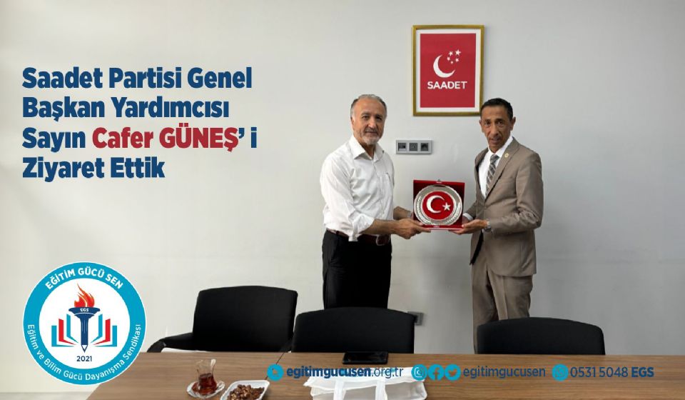 Siyasi Parti Ziyaretlerimiz Kapsamında Saadet Partisine İadei Ziyaret Gerçekleştirdik Siyasi Parti Ziyaretlerimiz Kapsamında Saadet Partisine İadei Ziyaret Gerçekleştirdik