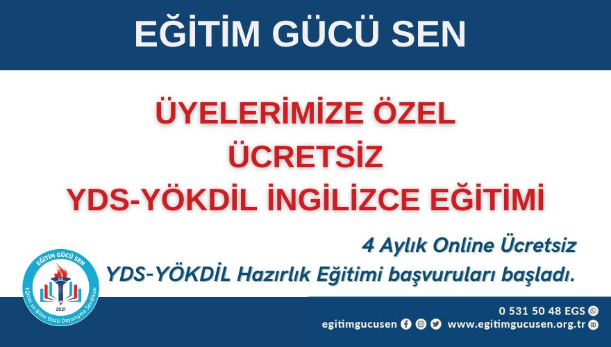 Üyelerimize Özel Online YDS-YÖKDİL İngilizce Eğitimi