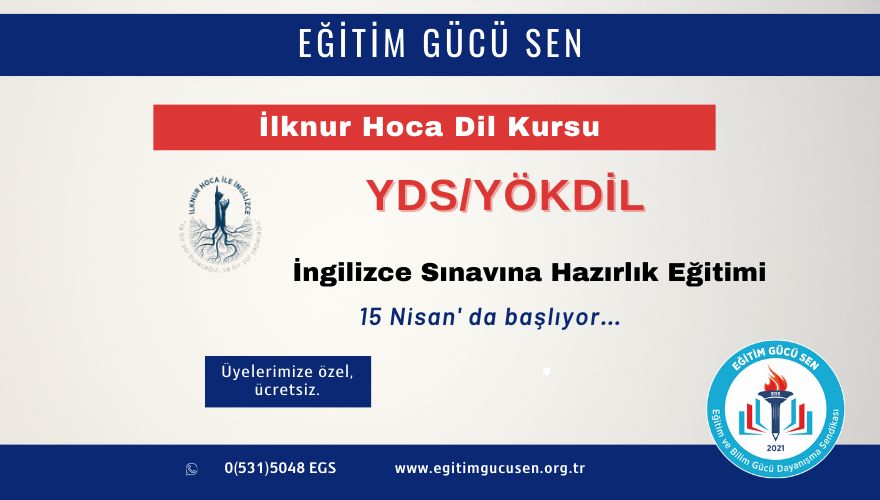 Üyelerimize Özel YDS/YÖKDİL Dil Eğitimimiz Başlıyor