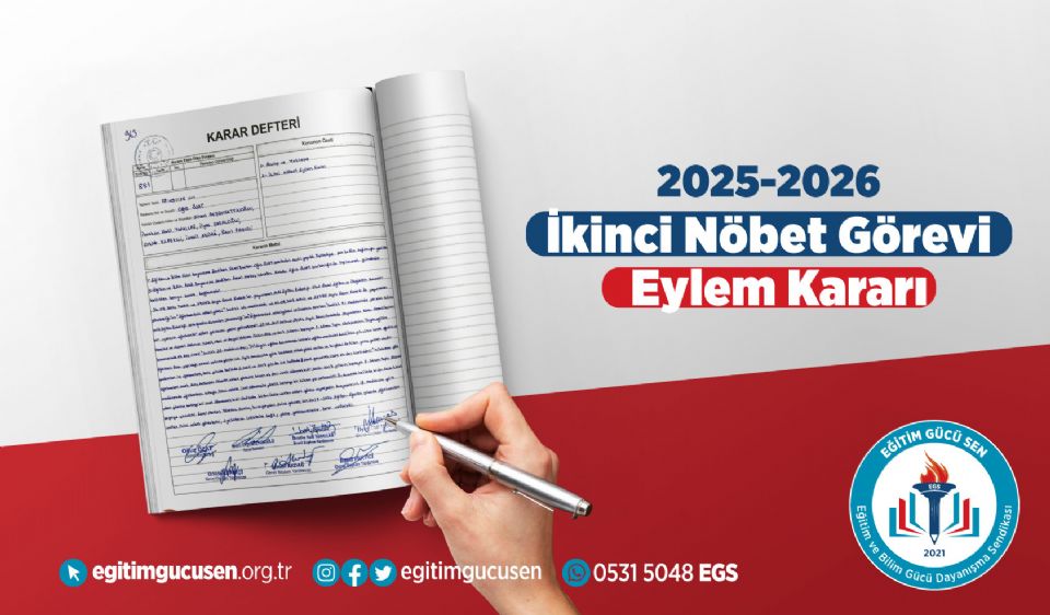 2025-2026 İkinci Nöbet Görevi Eylem Kararı