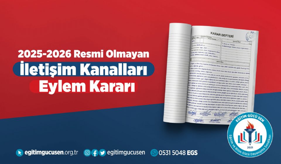 2025-2026 Resmi Olmayan İletişim Kanalları Eylem Kararı