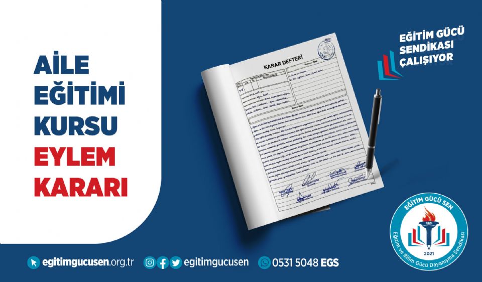 Aile Eğitimi Kursu Eylem Kararı