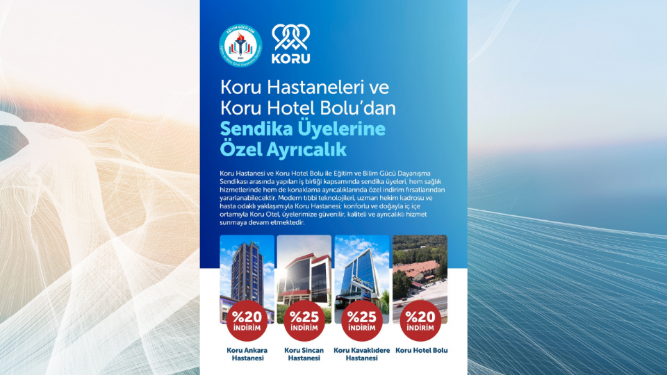 Ankara Özel Koru Hastaneleri ile İndirim Anlaşması İmzalandı!