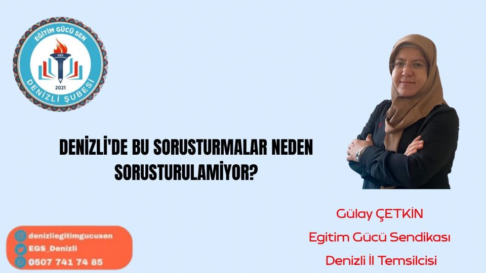 Denizlide Bu Soruşturmalar Neden Soruşturulamıyor?