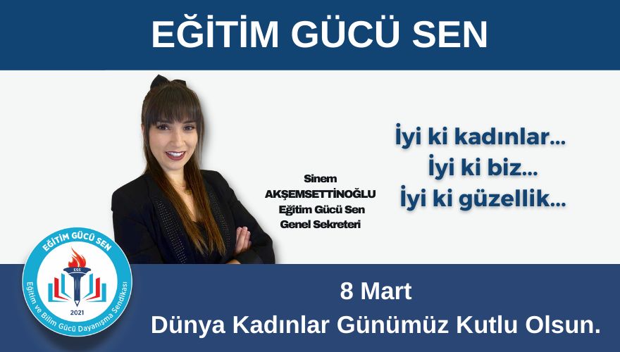 Genel Sekreterimiz Sinem Akşemsettinoğlu'nun Kadınlar Günü Mesajı