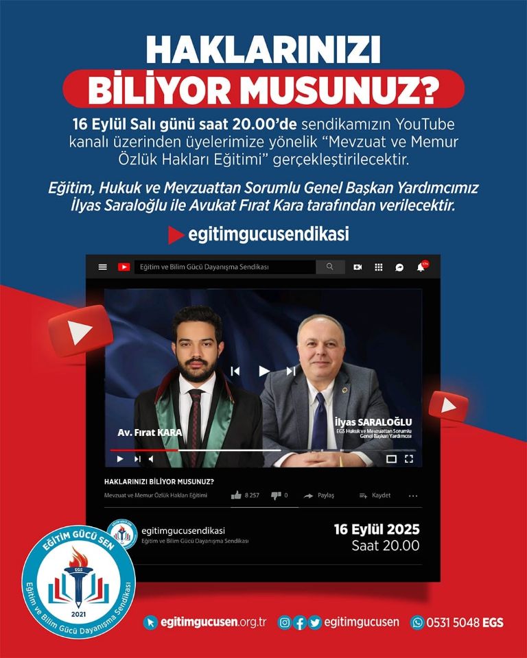 Mevzuat ve Memur Özlük Hakları Eğitimi