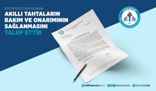 Akıllı Tahtaların Bakım Ve Onarımının Sağlanmasını Talep Ettik