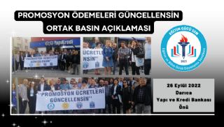 Darıca'da Promosyon Ödemeleri Güncellensin Ortak Basın Açıklaması