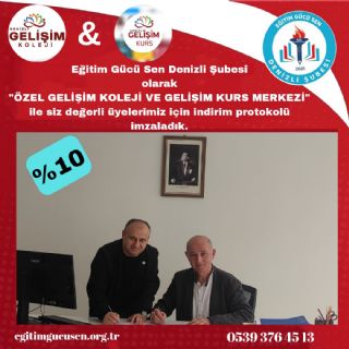 Denizli Özel Gelişim Koleji Ve Özel Gelişim Kurs Merkezi İle İndirim Protokulü İmzaladık