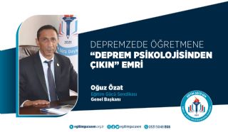 Depremzede Öğretmene Deprem Psikolojisinden Çıkın Emri