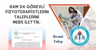 Eğitim Gücü Sen : Ram'da Görevli Fizyoterapistlerin Taleplerini Meb'e İlettik