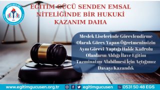 Eğitim Gücü Sendikasından Meslek Öğretmenleri İçin Büyük Kazanım