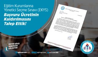 Ekys Başvuru Ücretinin Kaldırılmasını Talep Ettik