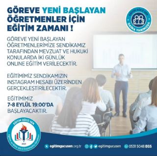 Göreve Yeni Başlayan Öğretmenlerimiz İçin Mevzuat Ve Hukuk Eğitimi
