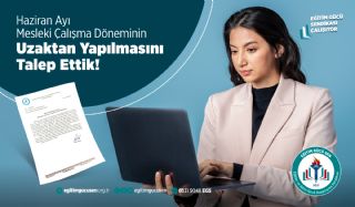 Haziran Ayı Mesleki Çalışma Seminerlerinin Online Uzaktan Yapılması Talep Ettik