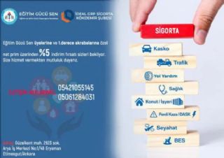 İdeal Grp Sigorta Kökdemir Şubesi İle Üyelerimize Özel İndirim Anlaşması Yaptık