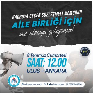 KADRO VERİLEN SÖZLEŞMELİ MEMURLARIN AİLE BİRLİĞİ SAĞLANMALIDIR