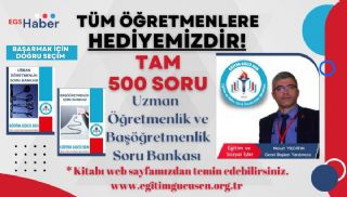 Kariyer Basamakları Sınavlarına Hazırlıkta Eğitim Gücü Sen Farkı-500 Soruluk Hediye Soru Bankası