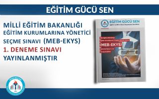 MEB-EKYS 2023 1.Deneme Sınavı Yayımlandı