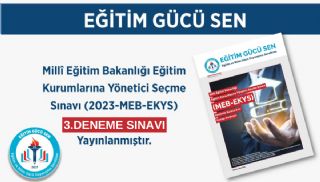 MEB-EKYS 2023 3.Deneme Sınavı Yayımlandı