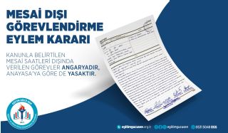 Mesai Dışı Görevlendirme Eylem Kararı 2023-2024