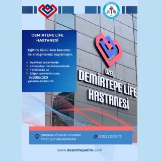 Özel Demirtepe Life Hastanesi İle Üyelerimize Özel İndirim Anlaşması Yaptık