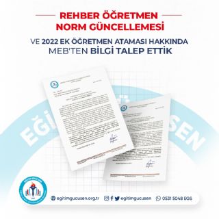 Psikolojik Danışman/Rehber Öğretmenlerin Norm Güncellemesini Talep Ettik